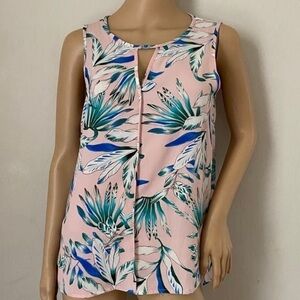 C&E floral blouse top size M
